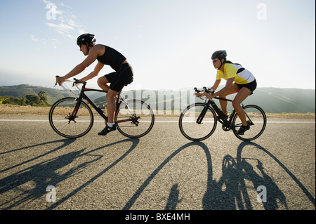 Radfahrer-Straße Reiten in Malibu Stockfoto