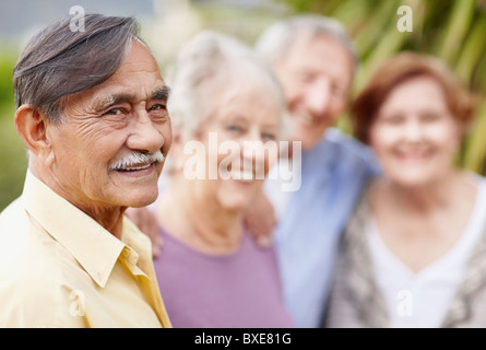 Gruppe von fröhlichen Senioren Stockfoto