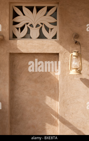 Der Scheich Juma Al Maktoum Haus, die Basis der traditionellen Architektur Museum in Dubai Stockfoto