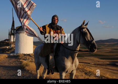 Fahrer beim Mittelalterfest in CONSUEGRA Toledo Castilla La Mancha Spanien Stockfoto