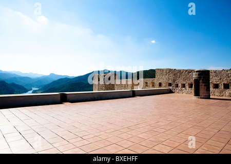 Miravet Castle Ebro Fluss Katalonien Spanien Katalanisch Stockfoto