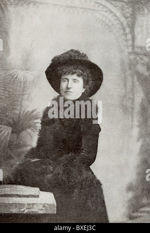 Frances Hodgson Burnett (1849-1924) war ein amerikanischer Schriftsteller, geboren in England, der bekannt für ihre kleinen Lord Fauntelroy war. Stockfoto