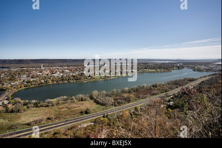 Chippewa Valley Miinnesota Wisconsin Mississippi River Winona Stockfoto