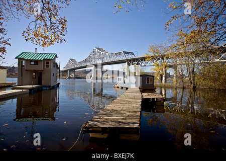 Chippewa Valley Miinnesota Wisconsin Mississippi River Winona Stockfoto