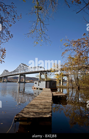 Chippewa Valley Miinnesota Wisconsin Mississippi River Winona Stockfoto