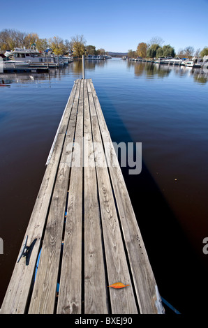 Chippewa Valley Miinnesota Wisconsin Mississippi River Winona marina Stockfoto