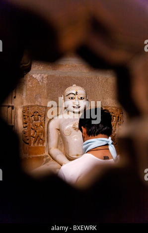 Indien - Rajasthan - Jaisalmer - Interieur der Jain-Tempel in Jailsalmer Festung Stockfoto