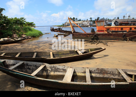 Hafen Boote Kribi Kamerun Afrika Stockfoto