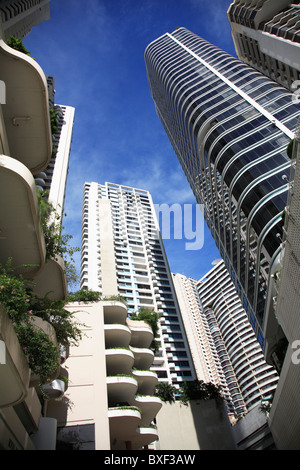 Hochhaus-Wohnungen. Punta Paitilla, Panama City, Panama, Mittelamerika Stockfoto