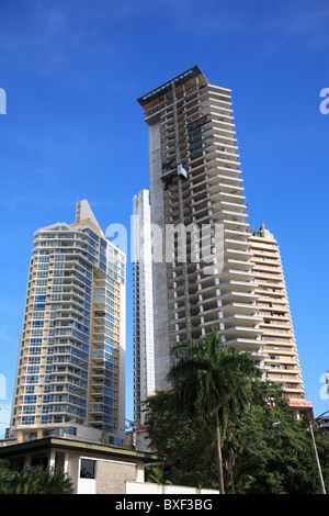 Hochhaus-Wohnungen. Punta Paitilla, Panama City, Panama, Mittelamerika Stockfoto