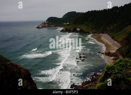 Oregon Coast hat dieses Gebiet so viele schöne Orte.  Wurde am bewölkten Tag aufgenommen, die für diese Gegend typisch ist. Stockfoto