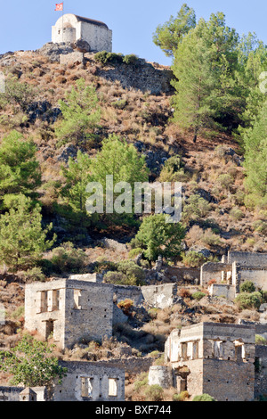 Türkei Abandonrd Dorf Kya Koy Stockfoto