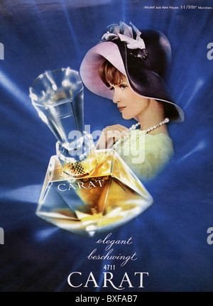 Werbung, Kosmetik, Parfüm, Werbung für 4711 Karat, aus einer Zeitschrift, um 1970, Additional-Rights-Clearences-not available Stockfoto