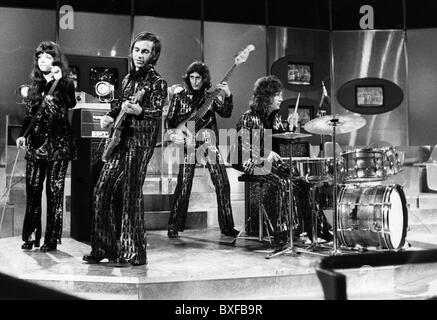 Shocking Blue, niederländische Rockband 1967 - 1974, Mariska Veres, Robbie van Leeuwen, Klaasje van der Wal und Martin van Wijk, Performance, 12.7.1972, Stockfoto