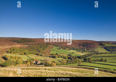 Blick in Richtung Stanage Edge, Peak District National Park, Derbyshire, England, UK Stockfoto