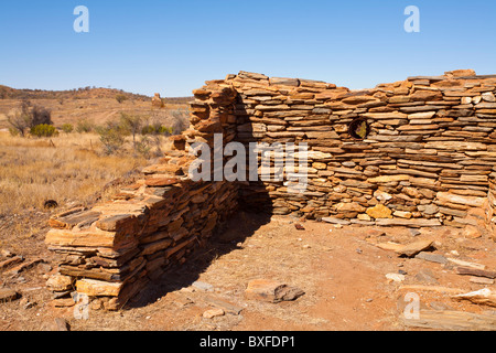 Zerstörte Gebäude am alten Arltunga Goldfields, östlich von Alice Springs, Northern Territory Stockfoto