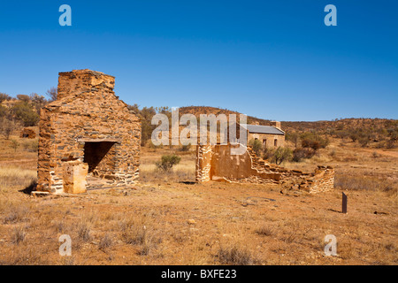 Zerstörte Gebäude am alten Arltunga Goldfields, östlich von Alice Springs, Northern Territory Stockfoto