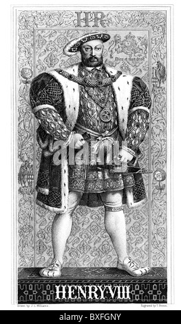 König Henry VIII; Schwarz und weiß-Abbildung; Stockfoto