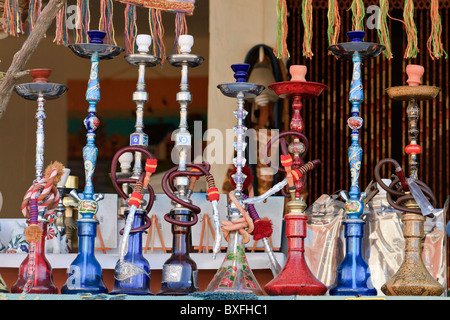 Türkei Hisaronu Shisha Pfeifen auf dem Display Stockfoto