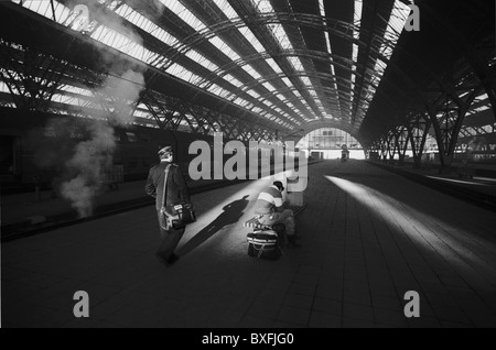 Transport / Transport, Bahn, Bahnhof, Leipziger Hauptbahnhof, 4.12.1989, Additional-Rights-Clearences-not available Stockfoto