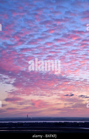 Altocumulus nach Sonnenuntergang Stockfoto