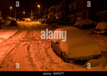 städtischen Schneelandschaft in Strood Kent Stockfoto