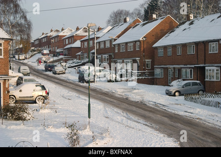 städtischen Schneelandschaft in Strood Kent Stockfoto