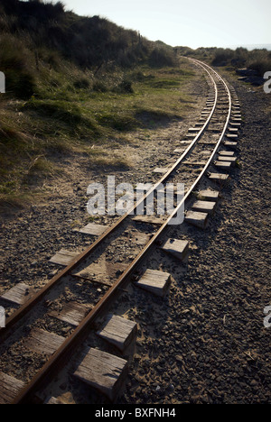 Fairbourne Gwynd Wales UK Bahnstrecke kleine Gauge Steam Stockfoto