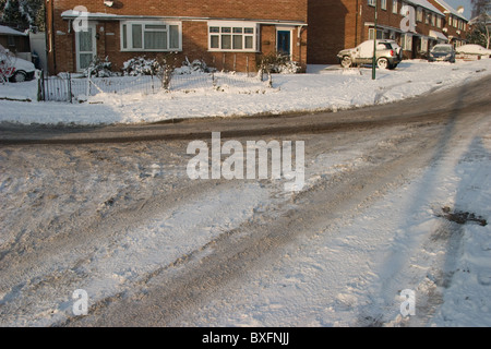 städtischen Schneelandschaft in Strood Kent Stockfoto