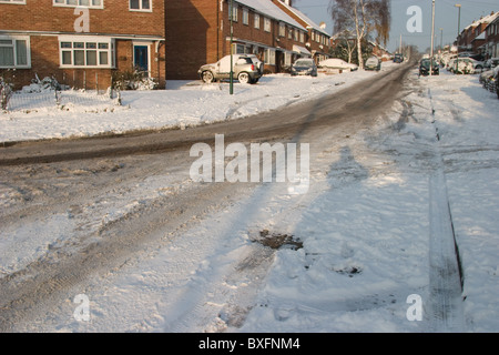 städtischen Schneelandschaft in Strood Kent Stockfoto