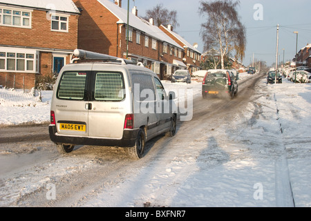 städtischen Schneelandschaft in Strood Kent Stockfoto