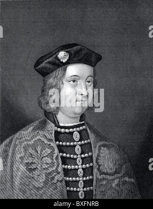 Porträt von König Edward IV. Von England (1442-1483) König von England. 1. Yorkischer König von England. Vintage Illustration oder Gravur Stockfoto