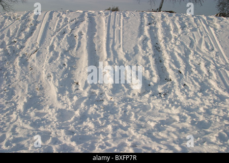 städtischen Schneelandschaft in Strood Kent Stockfoto