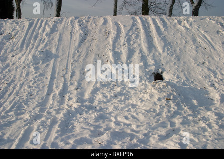 städtischen Schneelandschaft in Strood Kent Stockfoto