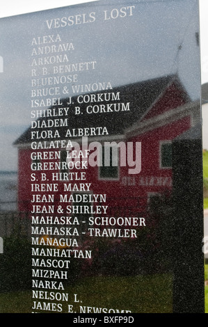 Fisherman's Memorial in Lunenburg, Neuschottland, Kanada. Stockfoto