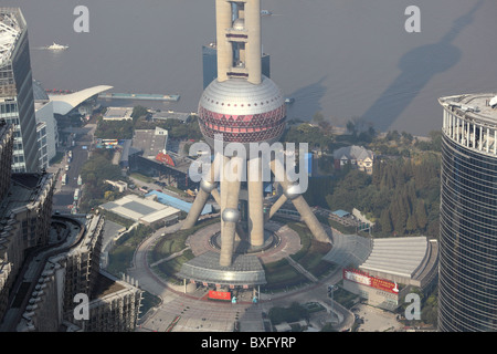 Oriental Pearl Tower in Shanghai, China. Stockfoto