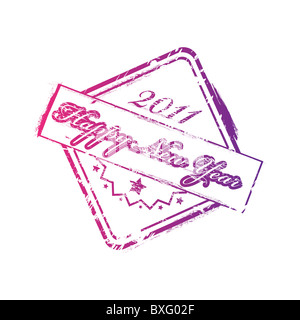 Neujahr 2011-Stempel Stockfoto