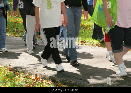 Alzheimer Speicher zu Fuß. Zu Fuß zum Ende Alzheimer. Old River Park, Dayton, Ohio, USA. Stockfoto