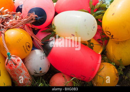 Bojen in Westport Village, Brier Island, Nova Scotia, Kanada. Stockfoto