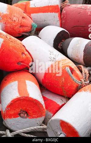 Bojen in Westport Village, Brier Island, Nova Scotia, Kanada. Stockfoto