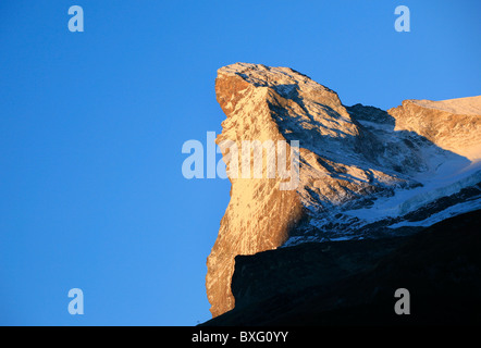 Matterhorn Berg betrachtet aus Zermatt, Schweiz Stockfoto