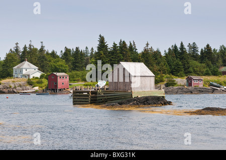 Nova Scotia, Kanada. Fischerdörfer rund um Blue Rocks im Lunenburg Hafen. Stockfoto