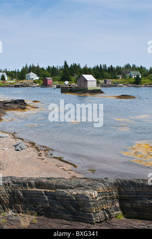 Nova Scotia, Kanada. Fischerdörfer rund um Blue Rocks im Lunenburg Hafen. Stockfoto