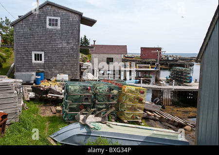 Nova Scotia, Kanada. Fischerdörfer rund um Blue Rocks im Lunenburg Hafen. Stockfoto