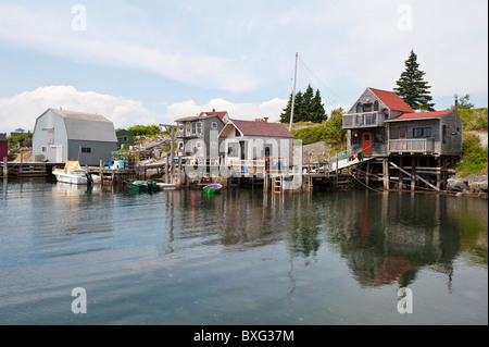 Nova Scotia, Kanada. Fischerdörfer rund um Blue Rocks im Lunenburg Hafen. Stockfoto