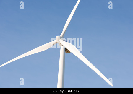 Nahaufnahme einer Windkraftanlage in Aruba Stockfoto