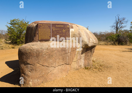 Wendekreis des Steinbocks Kruger Nationalpark in Südafrika Stockfoto