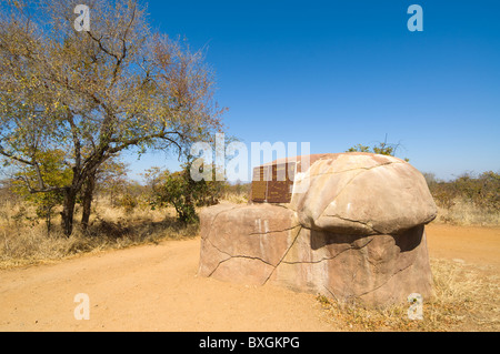 Wendekreis des Steinbocks Kruger Nationalpark in Südafrika Stockfoto