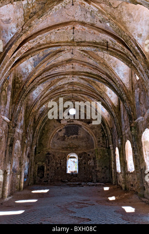 Türkei ruiniert Kirche In Kya Koy Stockfoto