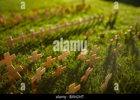 Gedenktag Kreuze. Stockfoto